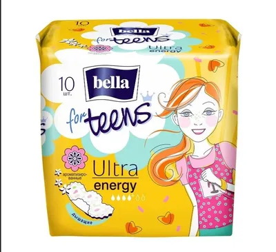 Прокладки Bella Ultra Energy для девочек-подростков, 10 шт
