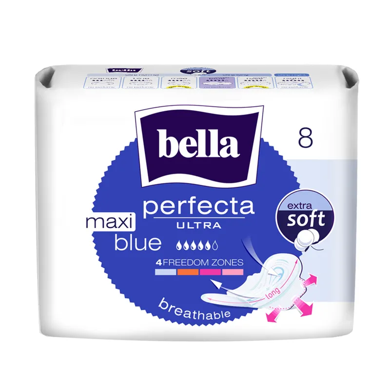 Ультратонкие прокладки bella Perfecta ultra MAXI Blue, 8 шт